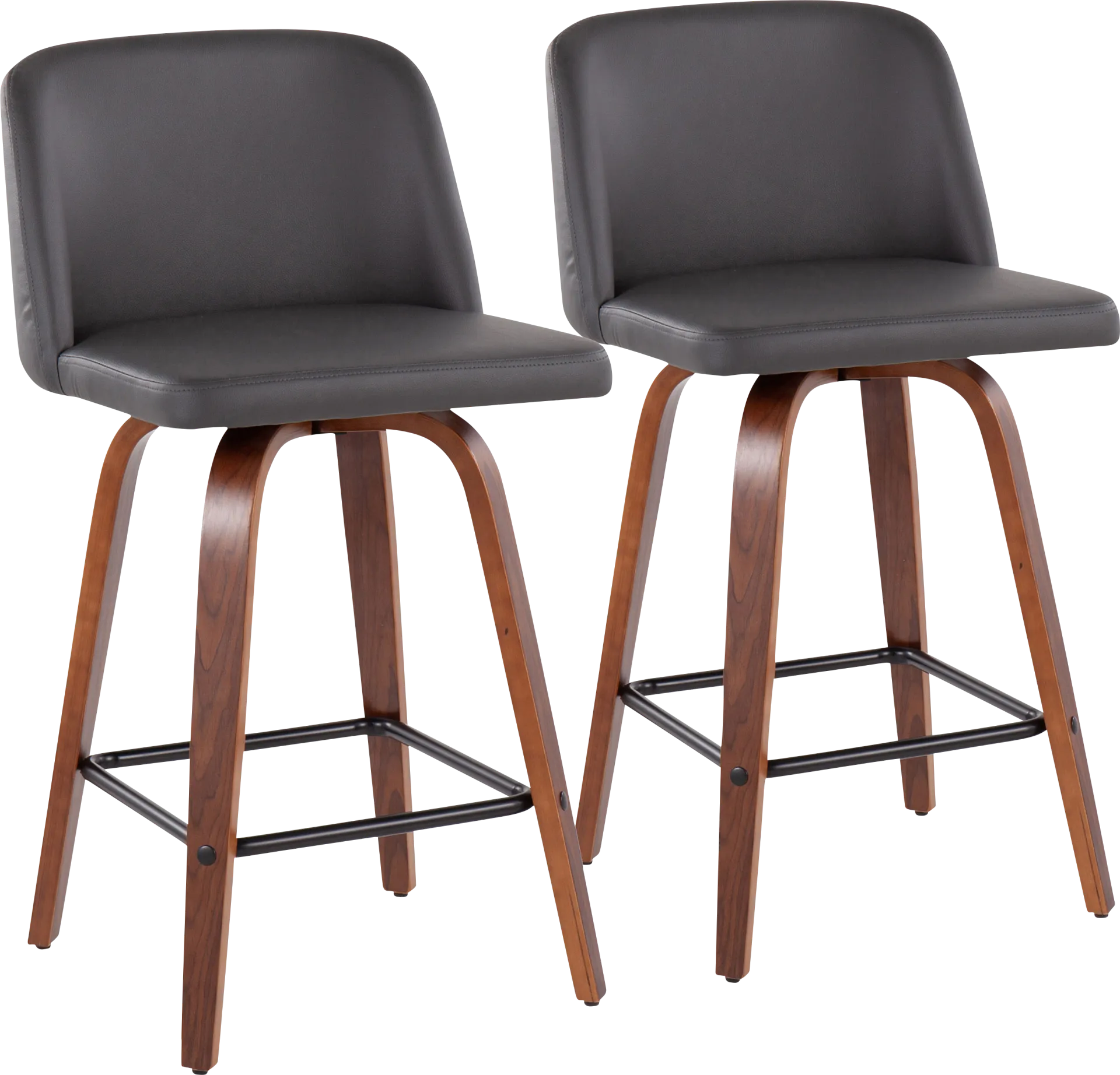 Enora Ann Gray Counter Height Stool, Set of 2 - Image 1