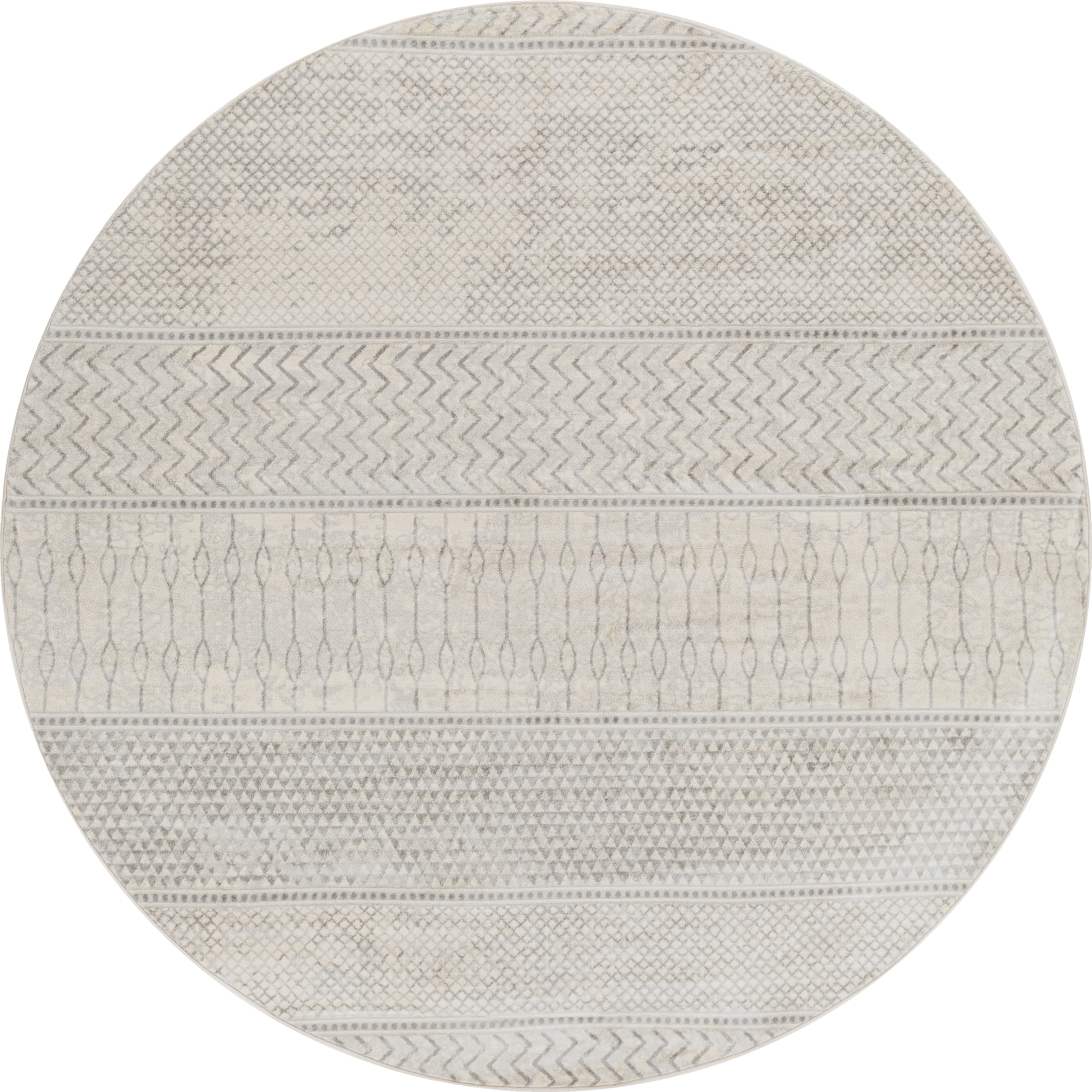 Tristram II Silver 7'10 Round Rug - Thumbnail - Image 1