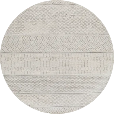 Tristram II Silver 7'10 Round Rug
