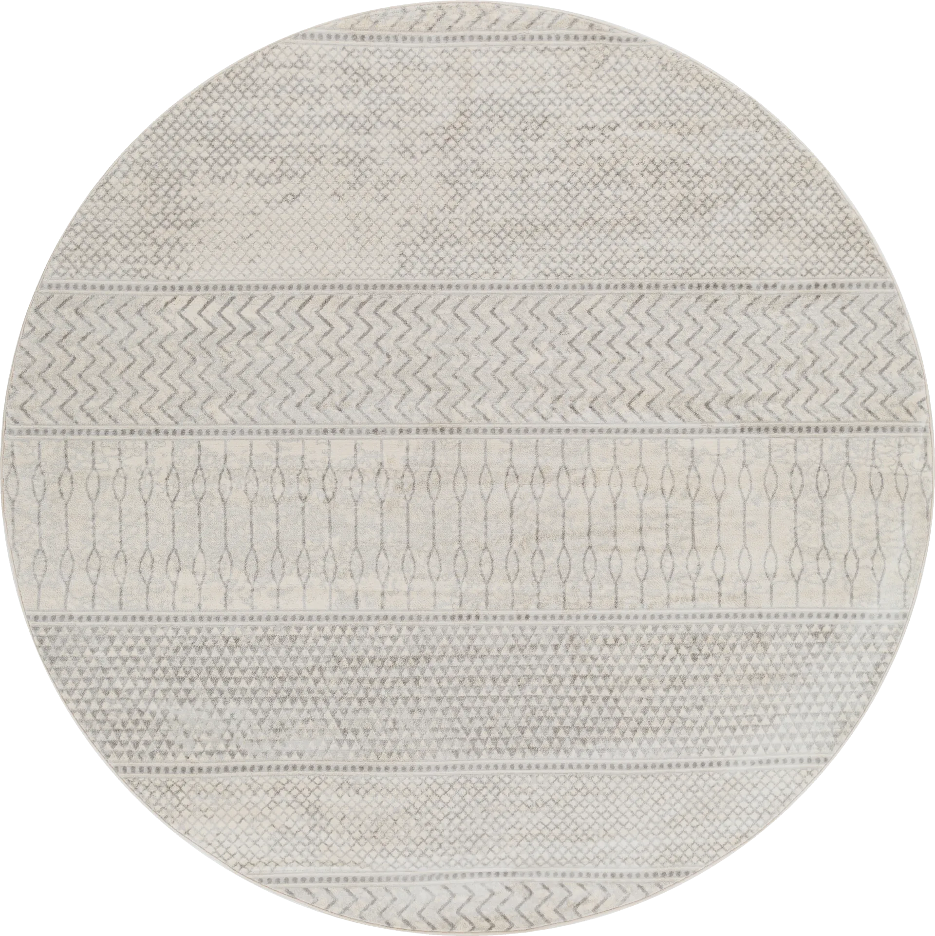 Tristram II Silver 7'10 Round Rug - Image 1
