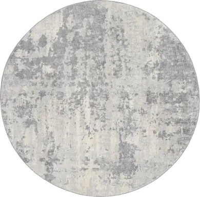 Tristram III Silver 5'3 Round Rug