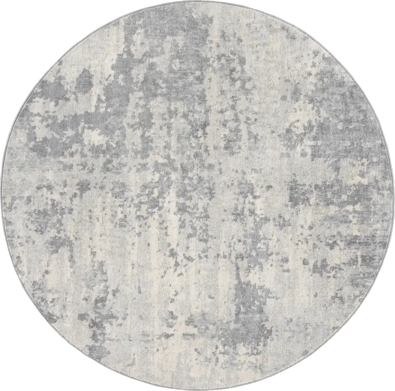 Tristram III Silver 5'3 Round Rug