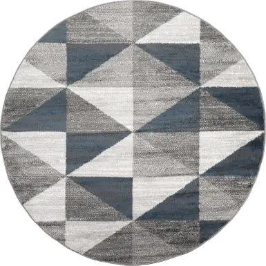 Transcom I Gray 5'3 Round Rug