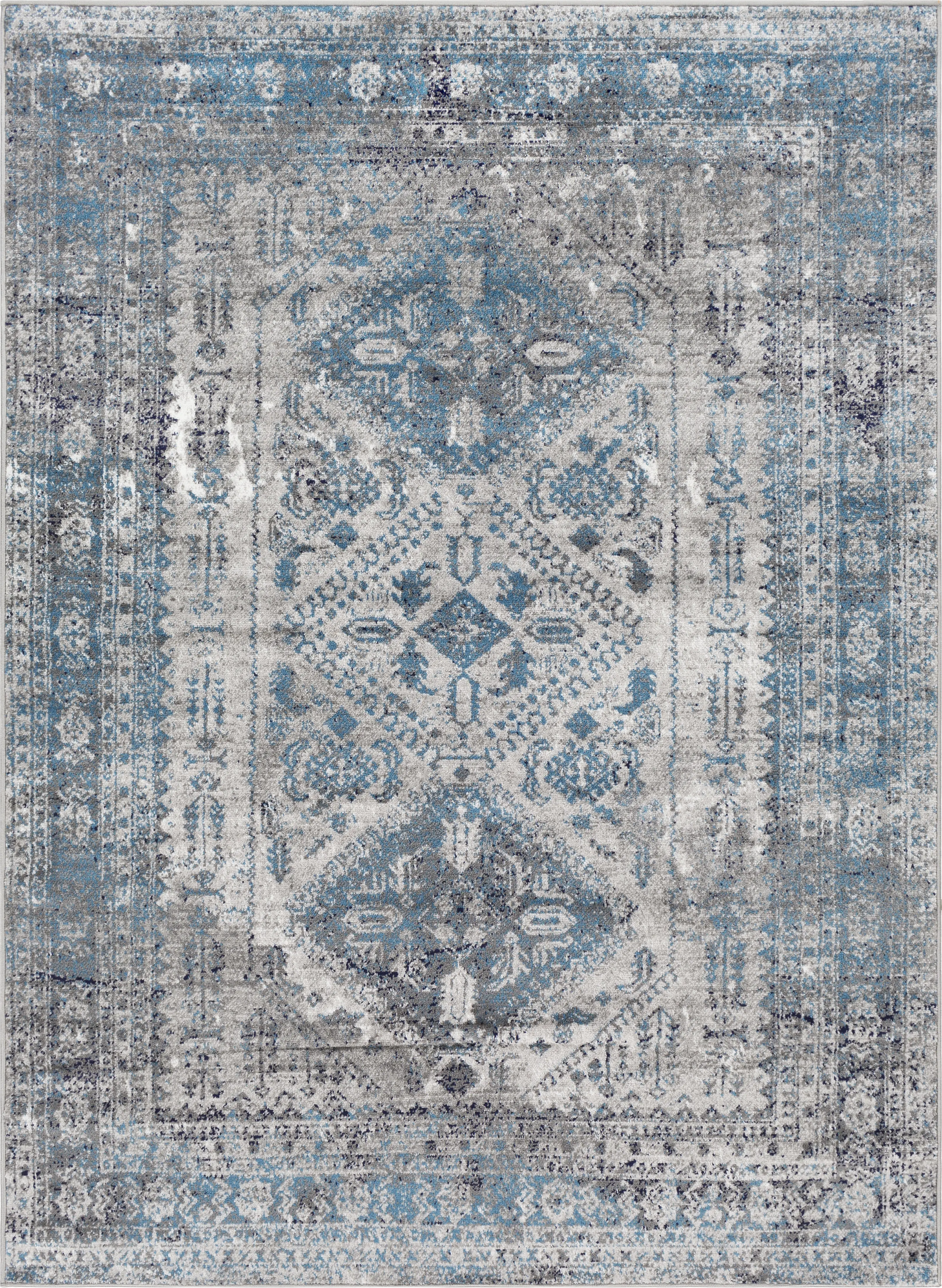 Transcom II Gray 6'7 x 9' Rug - Thumbnail - Image 1