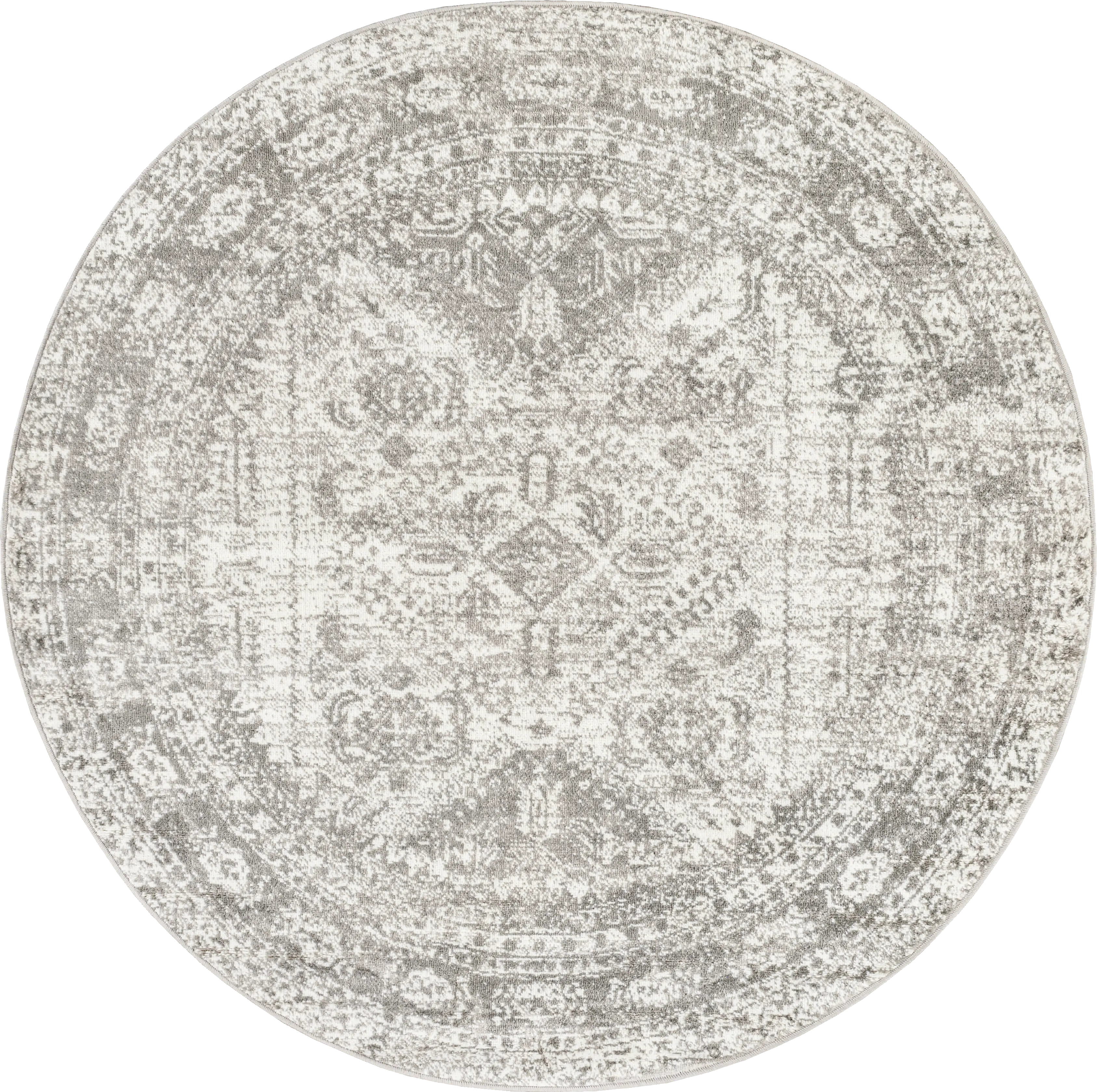 Transcom III Gray 5'3 Round Rug