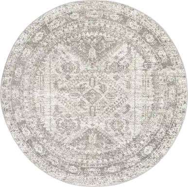 Transcom III Gray 5'3 Round Rug