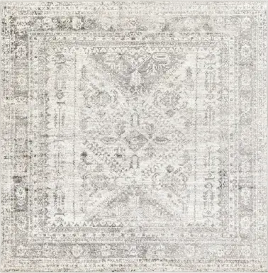 Transcom III Gray 6'7 Square Rug