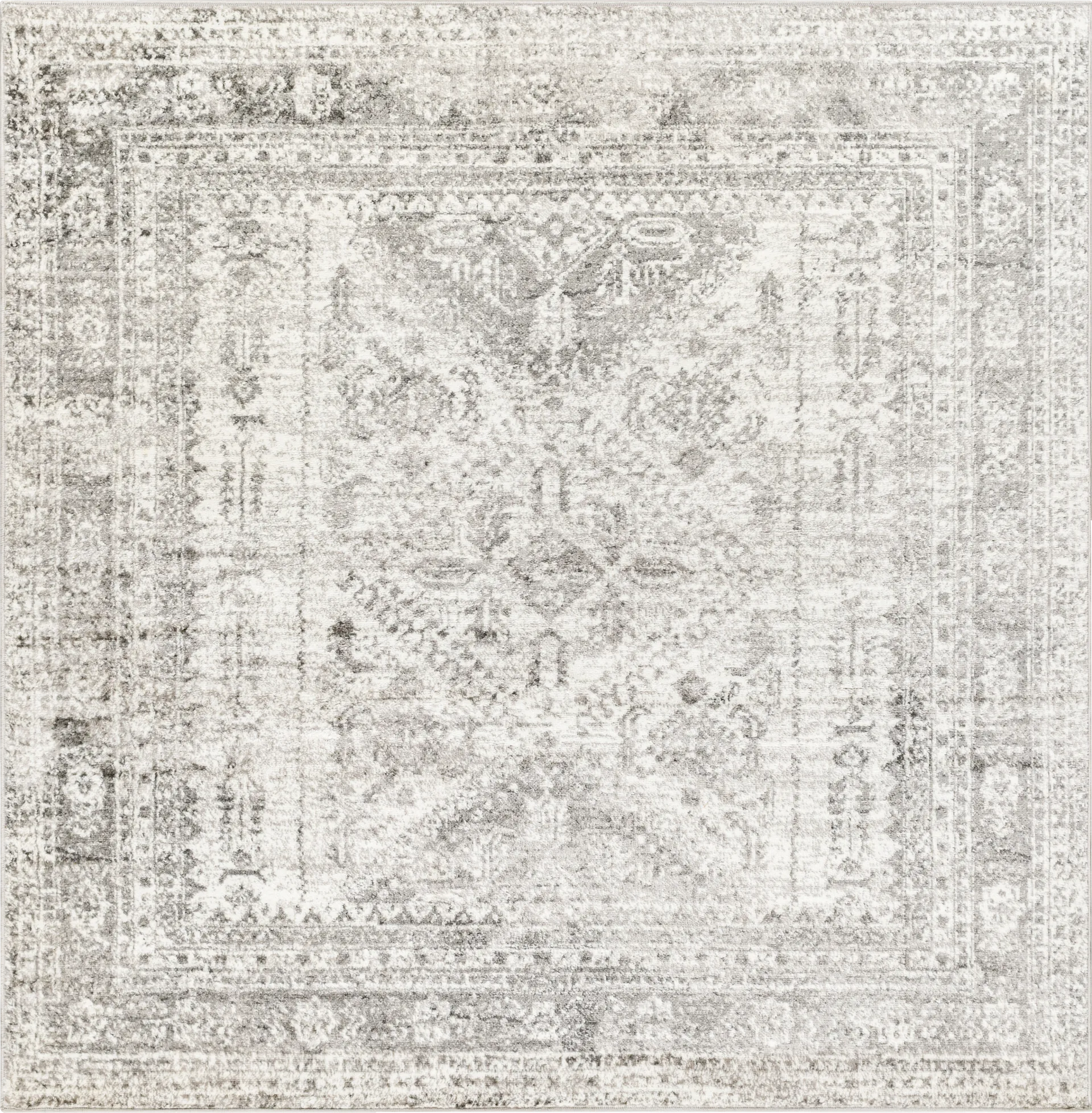 Transcom III Gray 6'7 Square Rug - Image 1