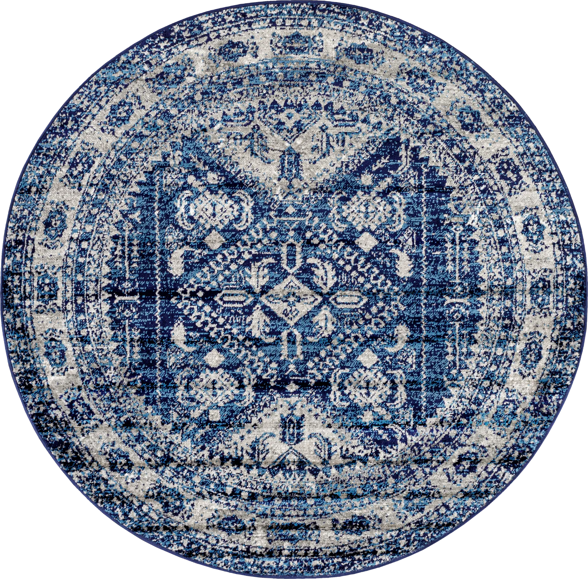 Transcom IV Navy 5'3 Round Rug