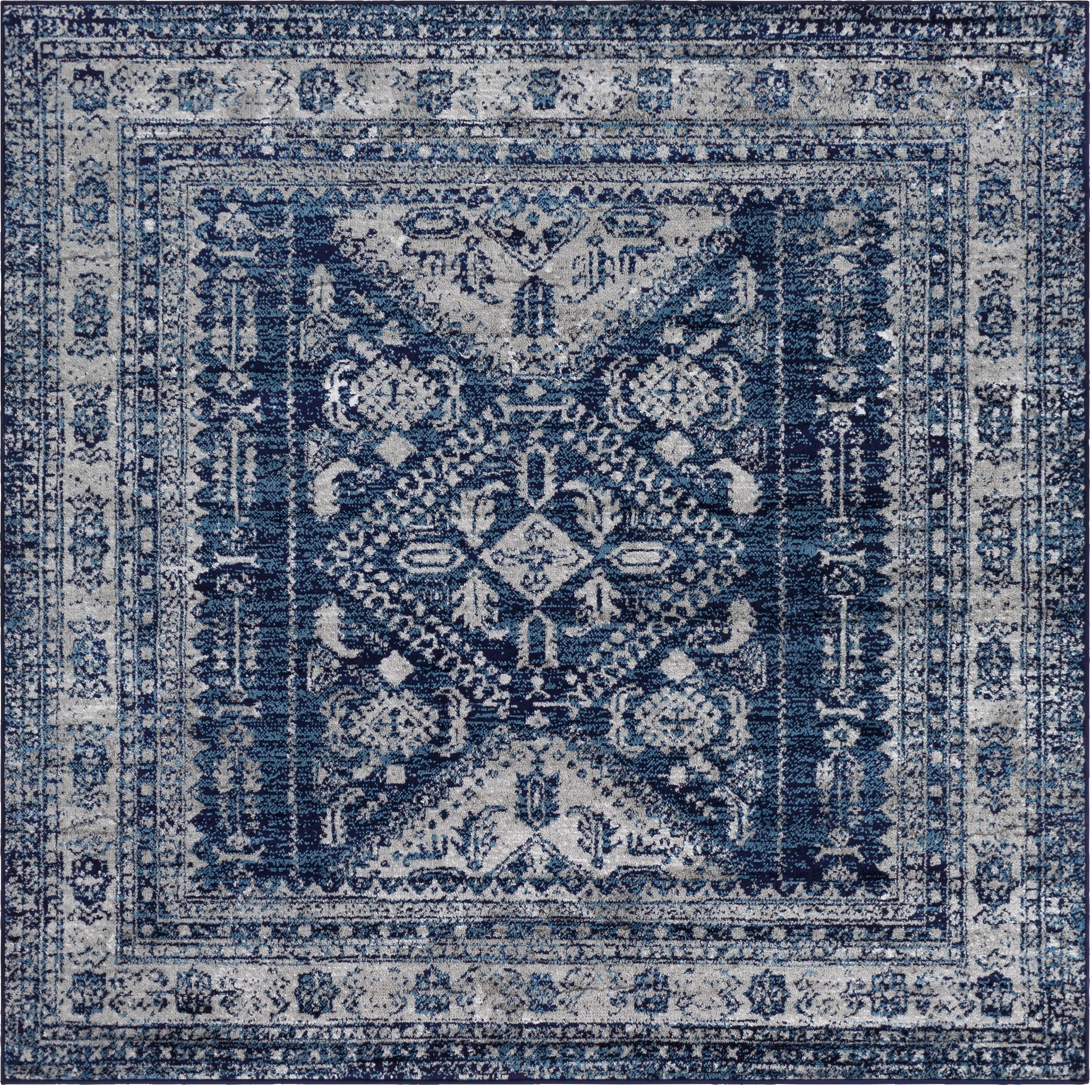 Transcom IV Navy 6'7 Square Rug