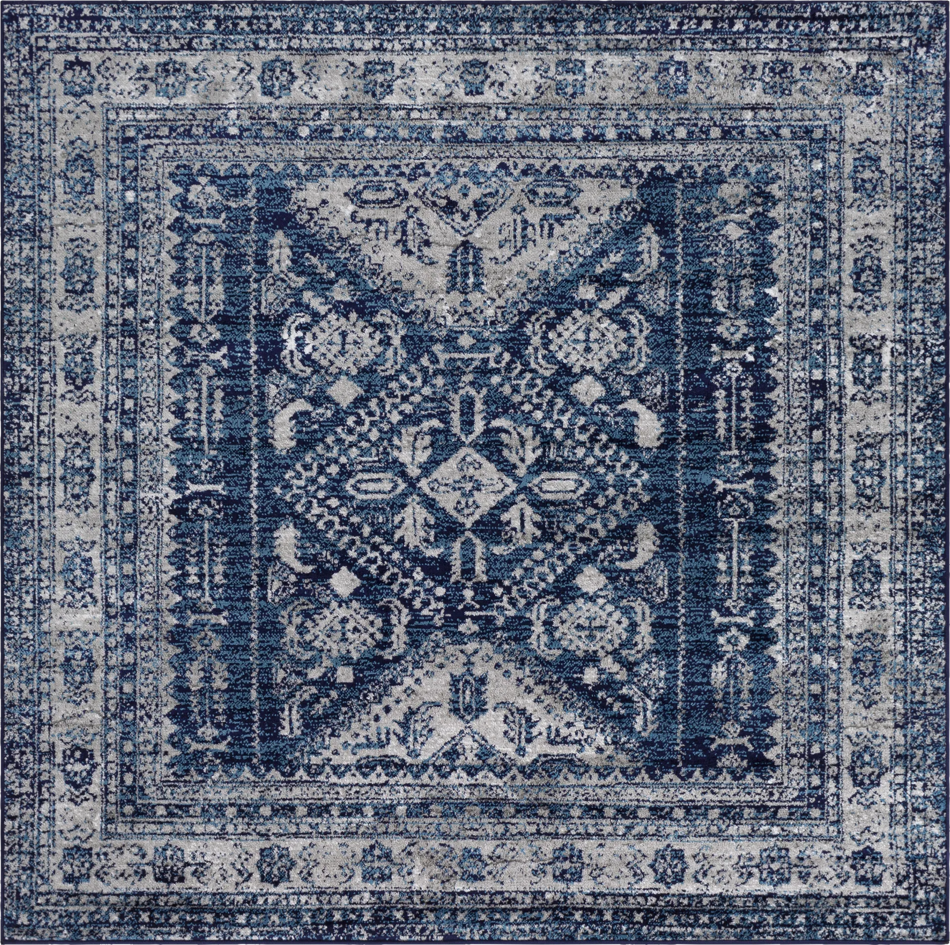 Transcom IV Navy 6'7 Square Rug - Image 1
