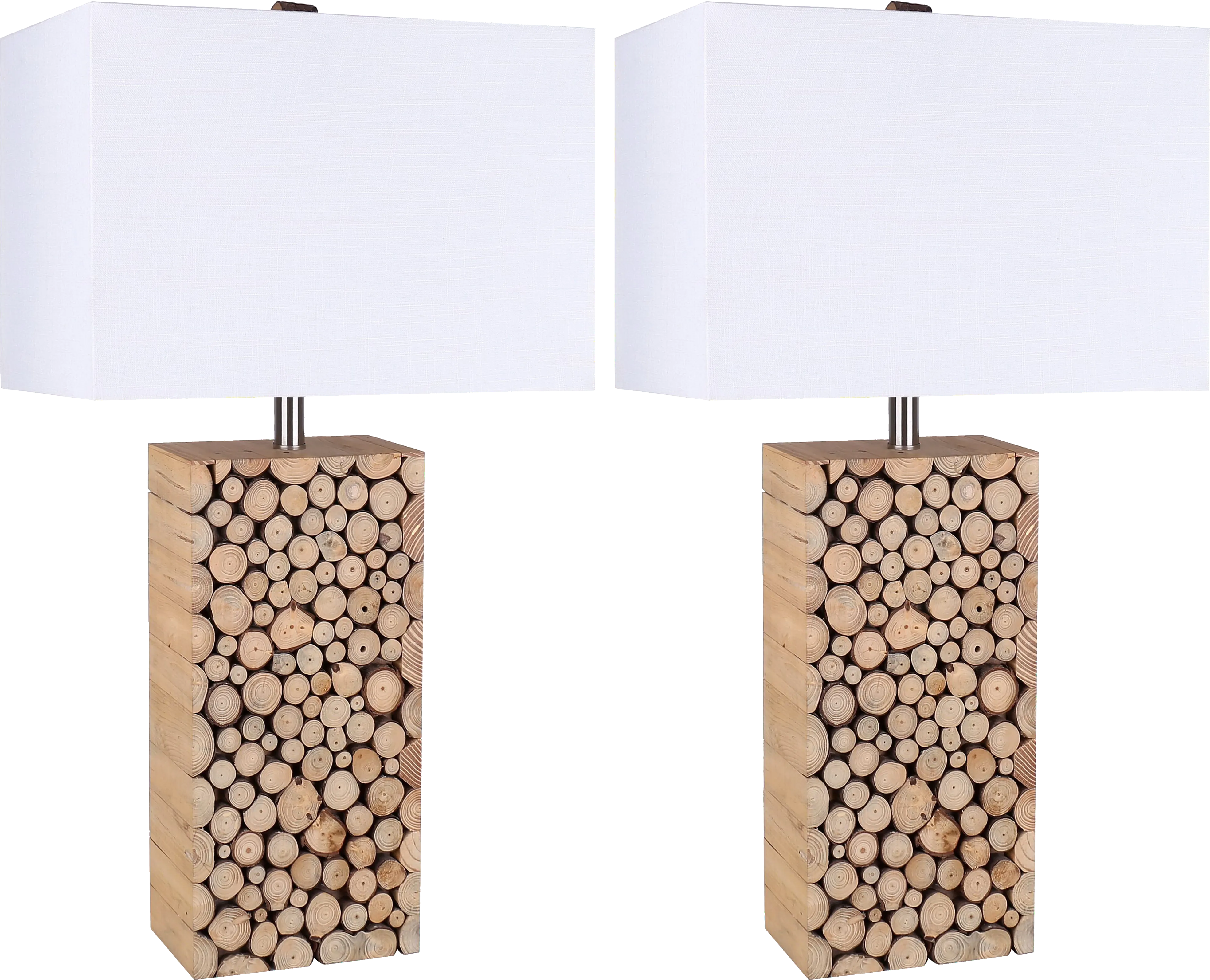 Lillian Edge Natural 2 Pc Lamp Set - Thumbnail - Image 1