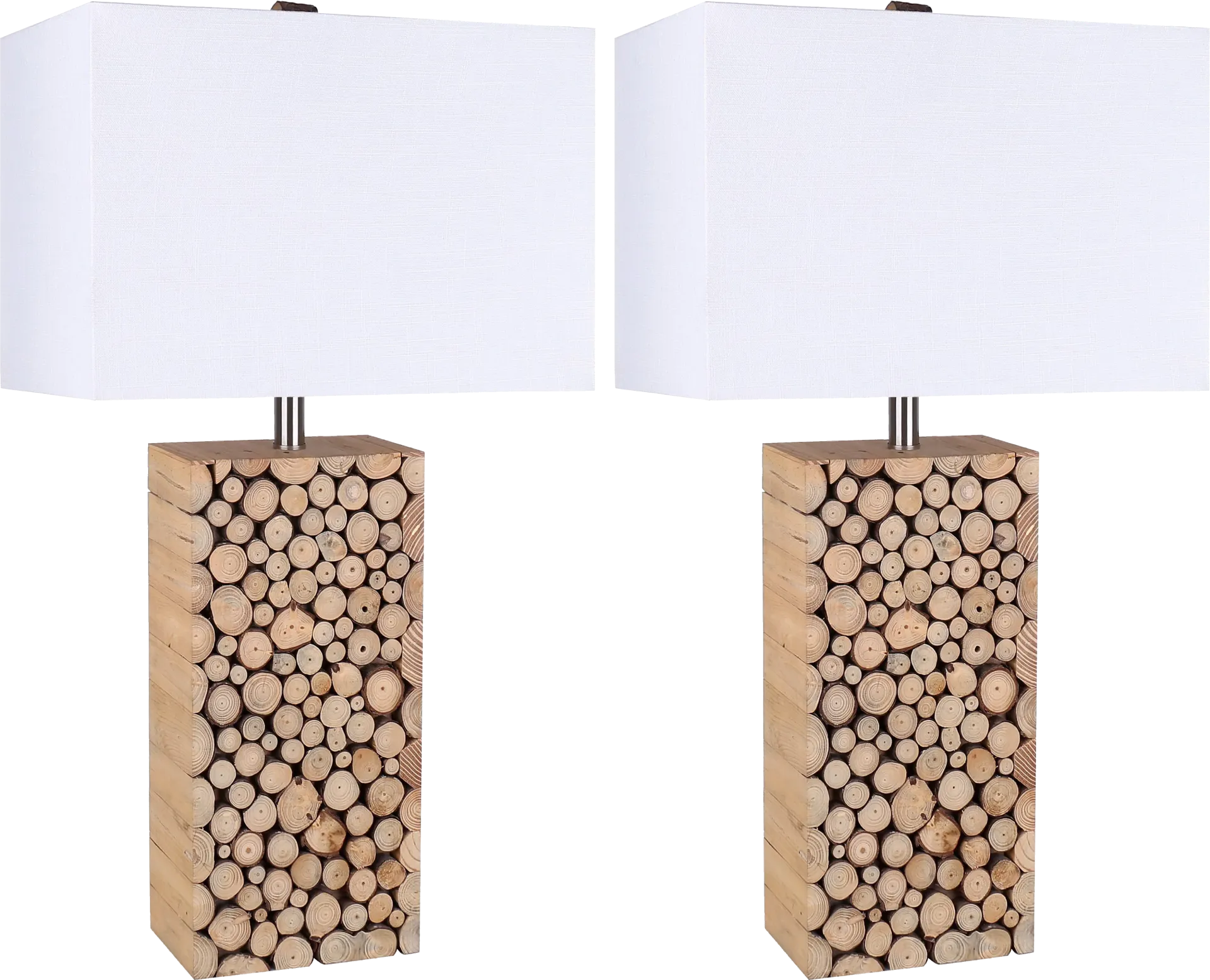 Lillian Edge Natural 2 Pc Lamp Set - Image 1