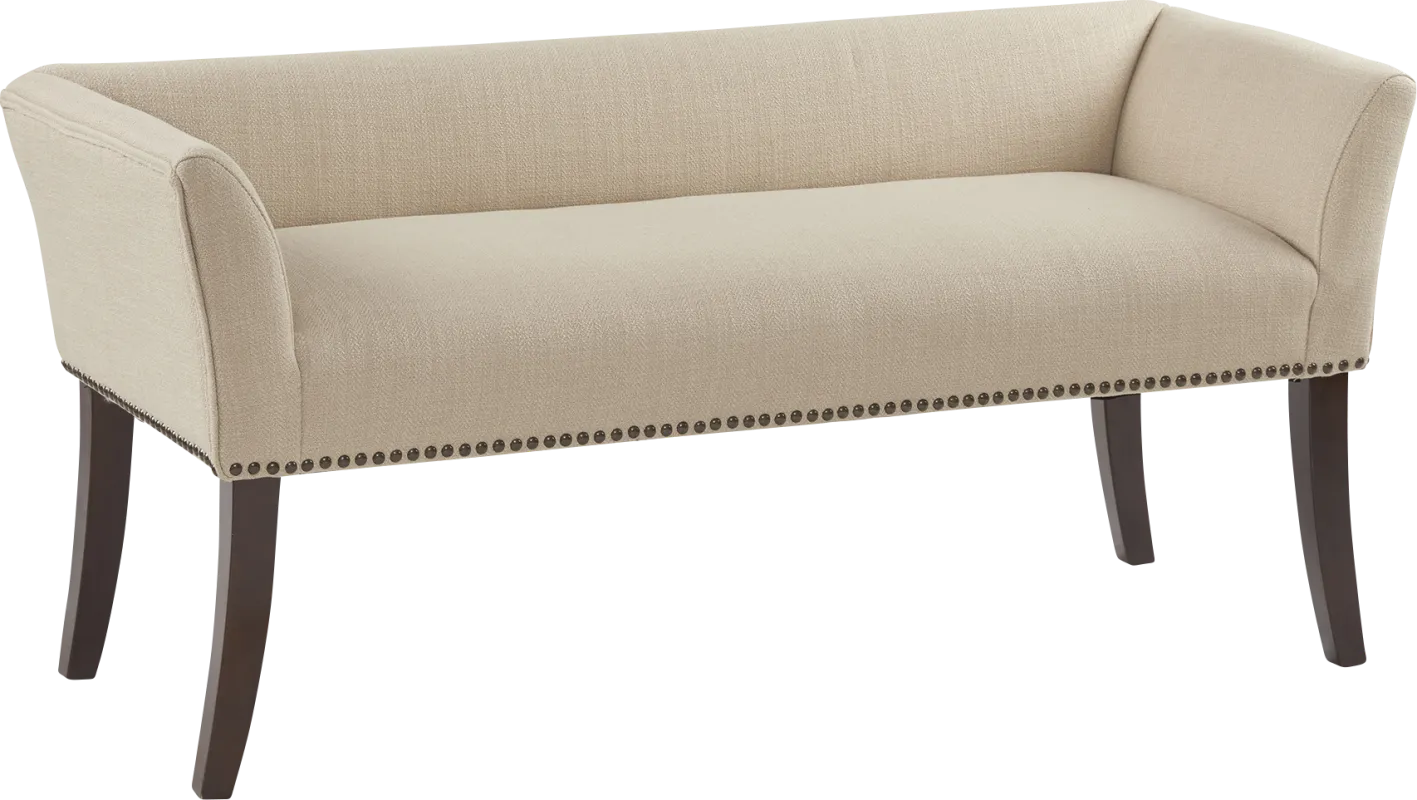 Rockglen Cream Accent Bench