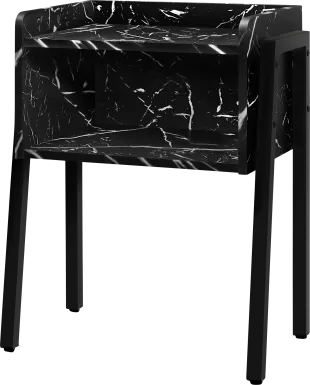 Amberstone Black Side Table