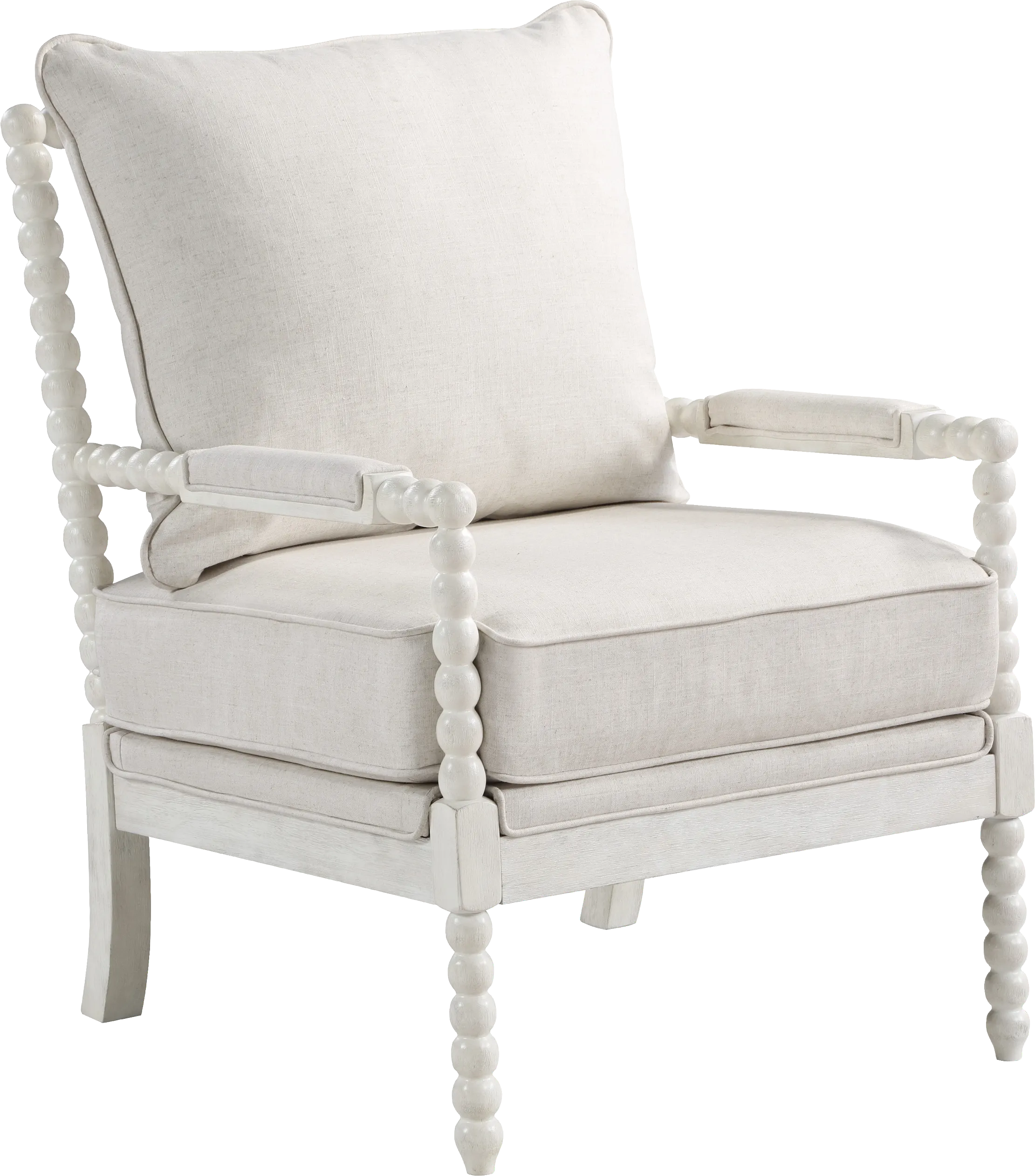 Etchern Cream Accent Chair - Thumbnail - Image 1