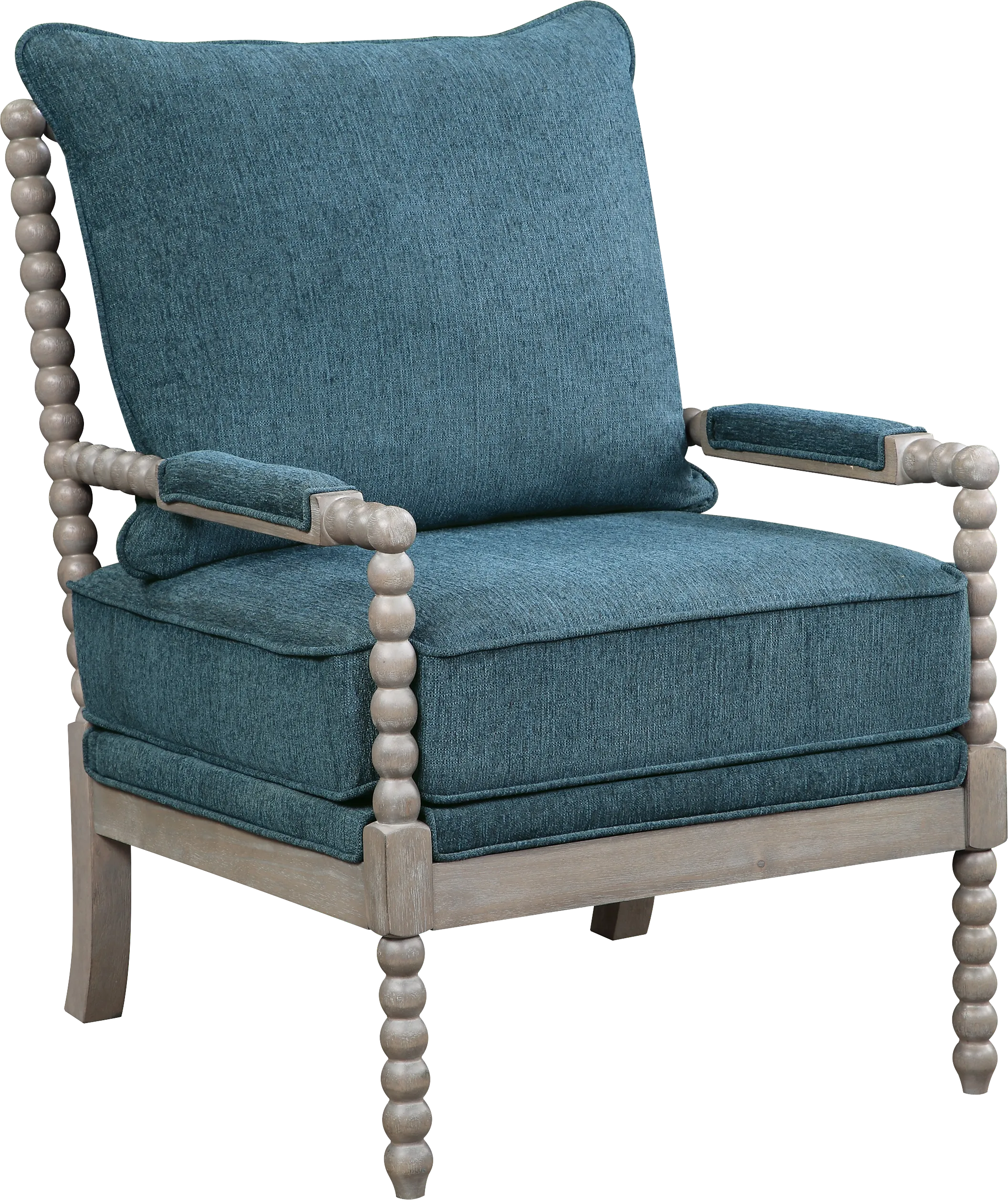Avinelle Blue Accent Chair - Thumbnail - Image 1