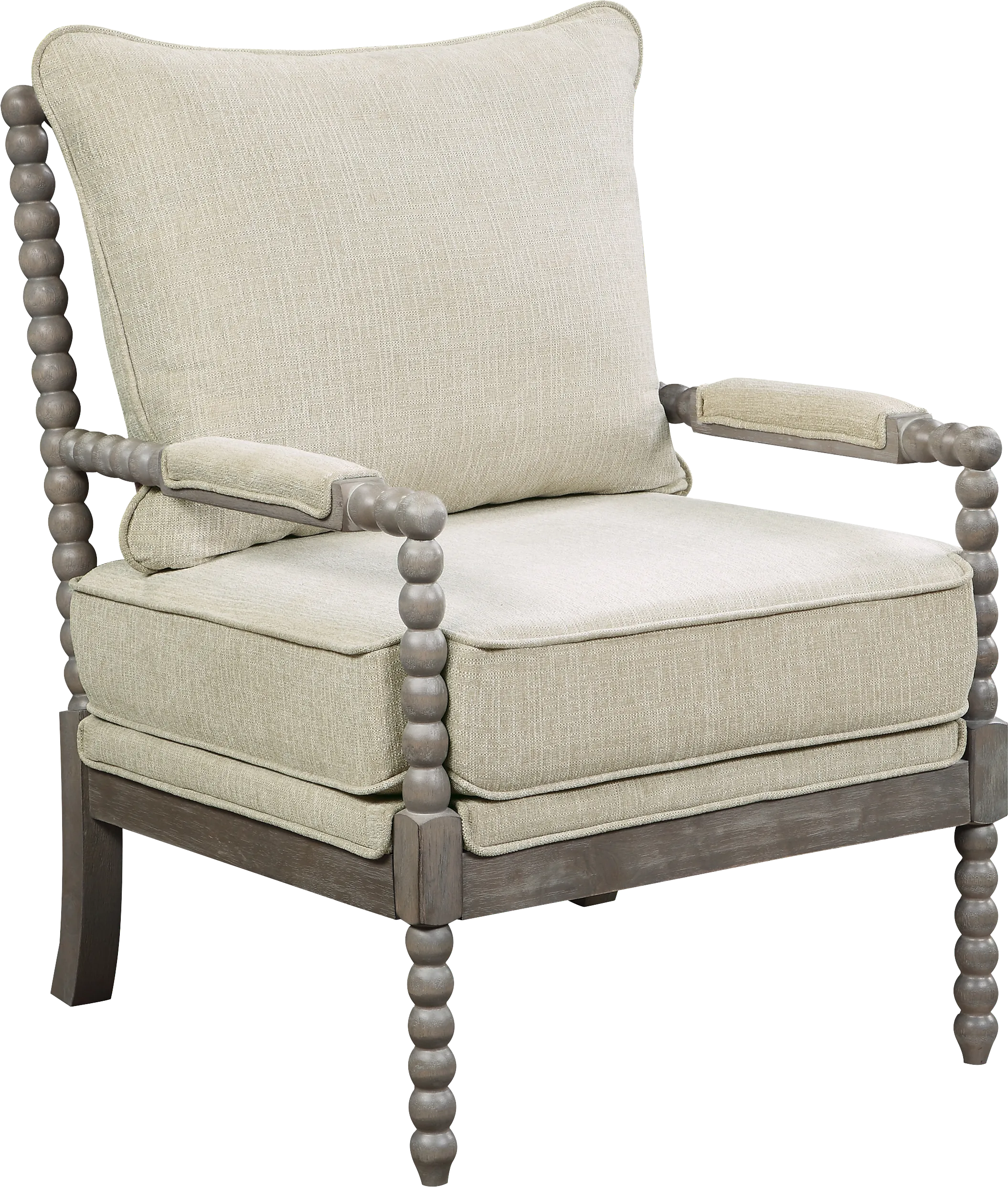 Avinelle Beige Accent Chair - Thumbnail - Image 1
