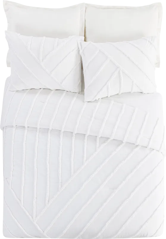 Winthorne White Full/Queen 3 Pc Comforter Set