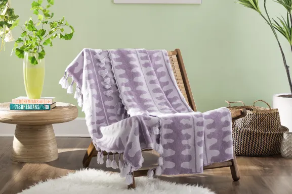 Washentaw Purple Throw Blanket