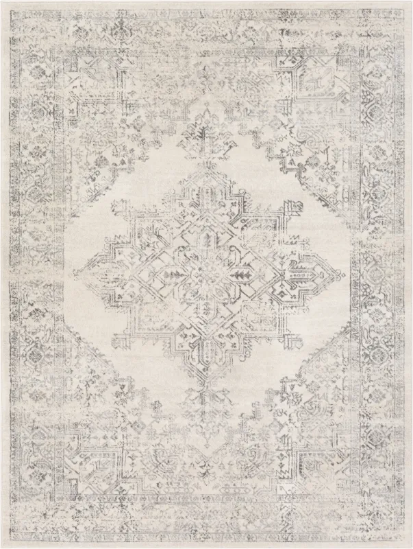 Shinnwood V White 5'3 x 7'1 Rug