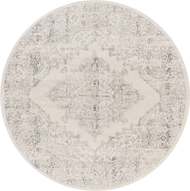 Shinnwood V White 6'7 Round Rug