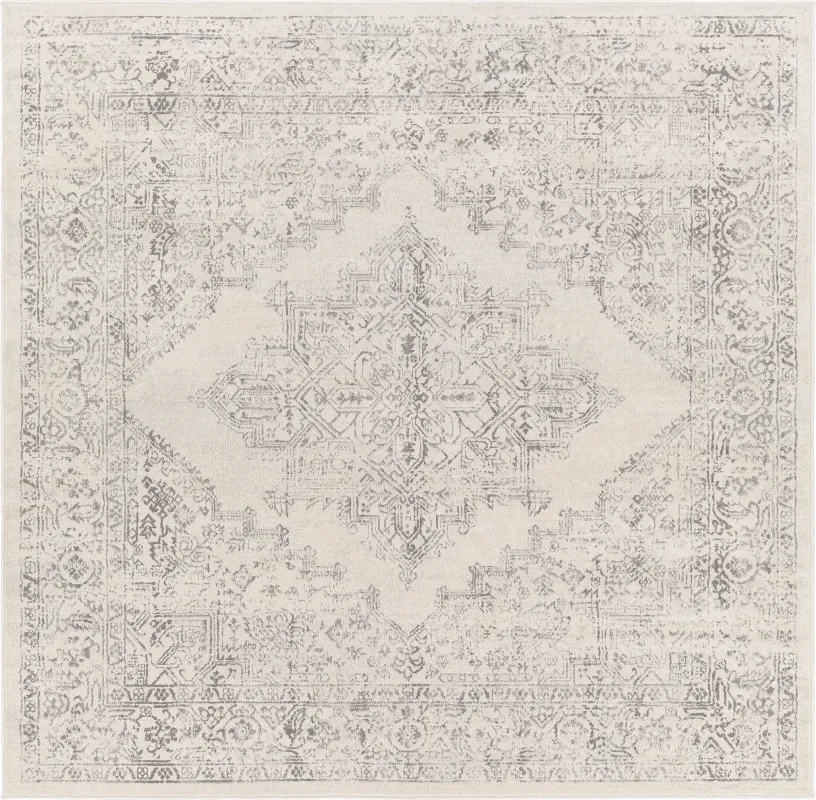 Shinnwood V White 6'7 Square Rug