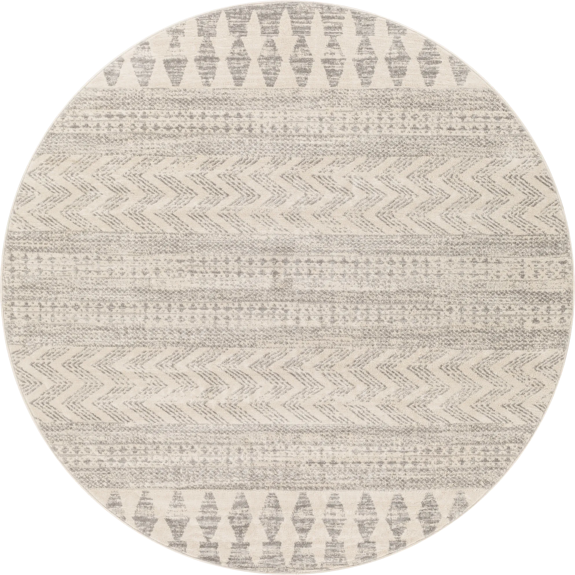 Sherbon V Off-White 6'7 Round Rug - Thumbnail - Image 1