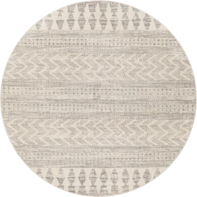 Sherbon V Off-White 6'7 Round Rug