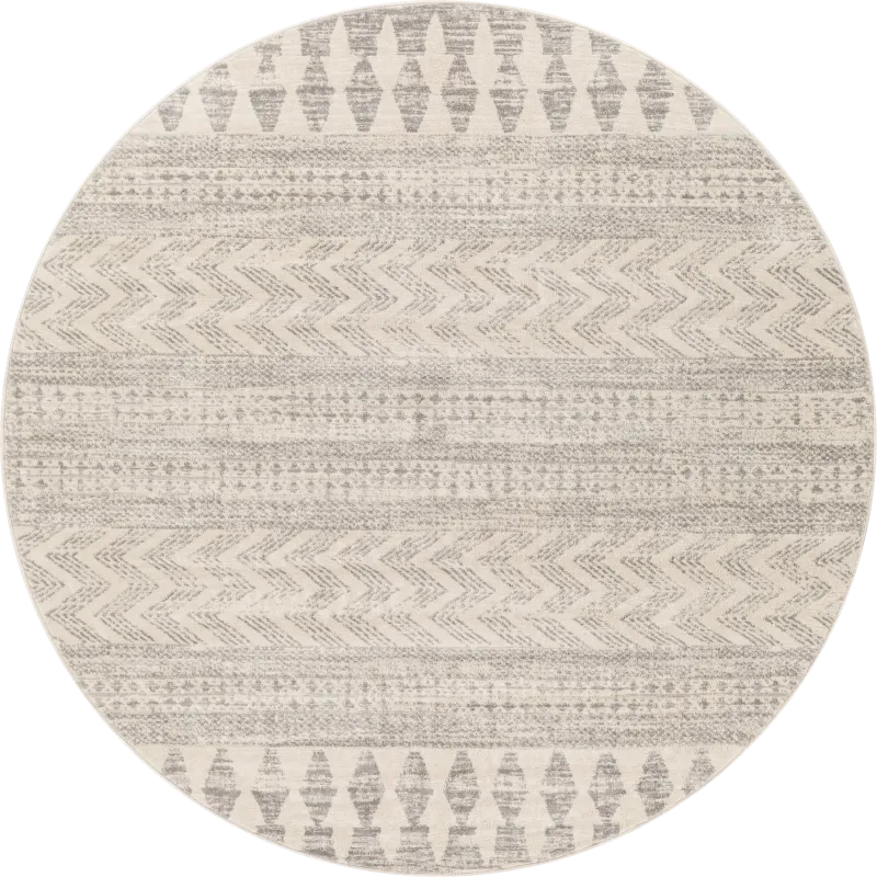 Sherbon V Off-White 6'7 Round Rug