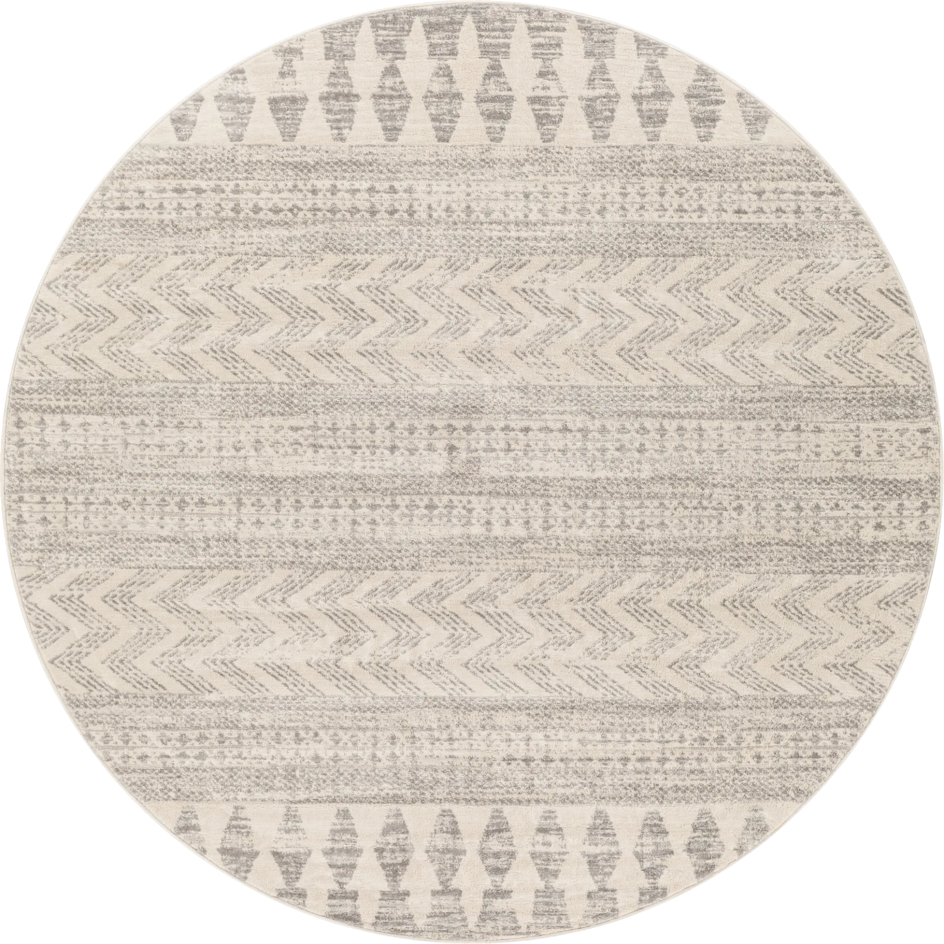 Sherbon V Off-White 6'7 Round Rug - Image 1