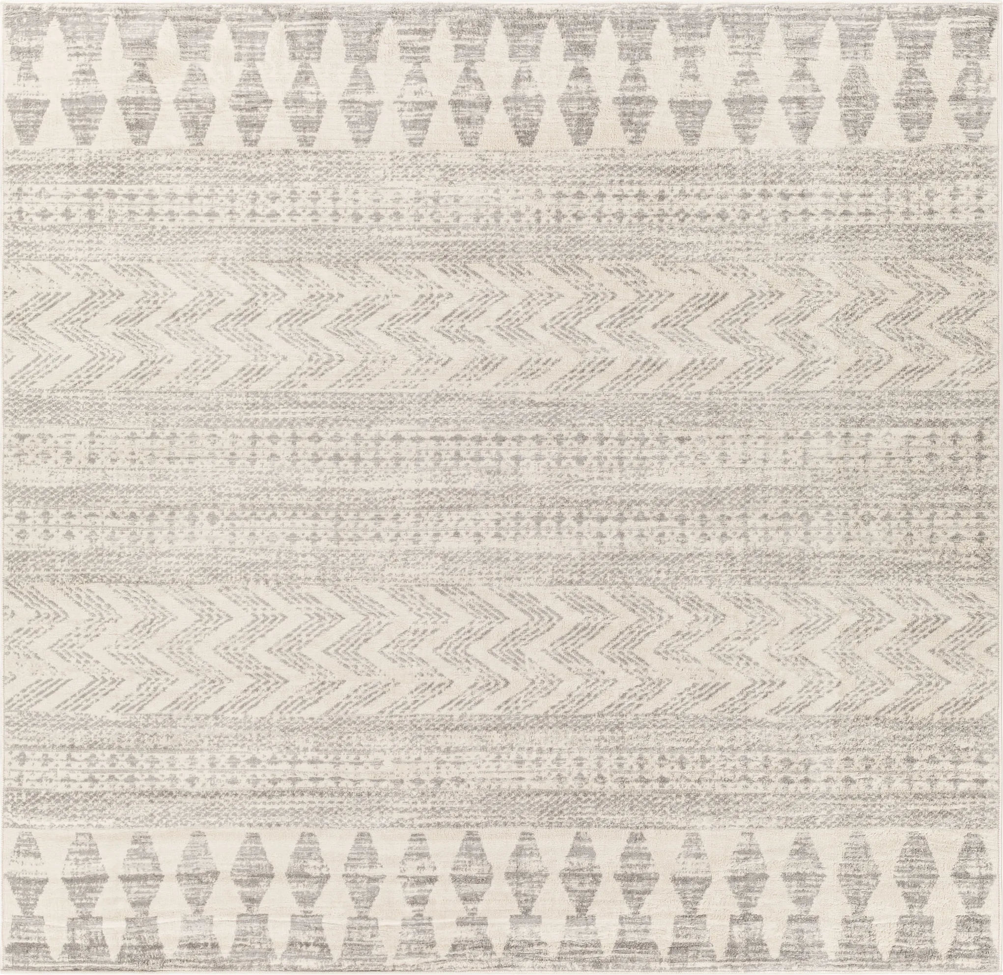 Sherbon V Off-White 6'7 Square Rug - Thumbnail - Image 1