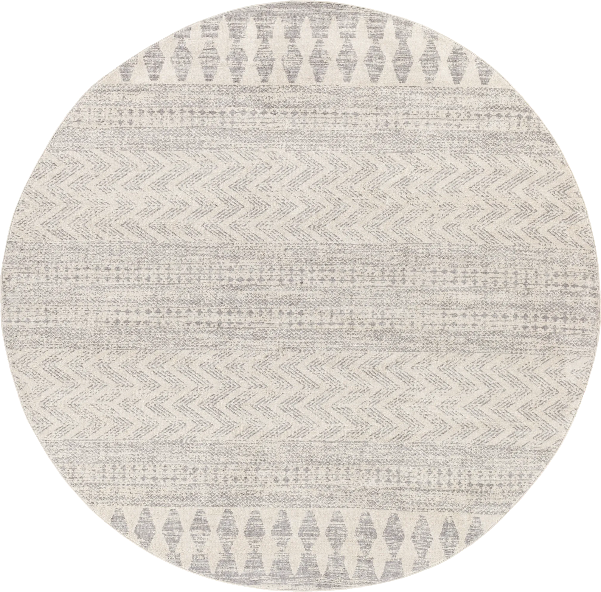 Sherbon V Off-White 7'10 Round Rug - Thumbnail - Image 1