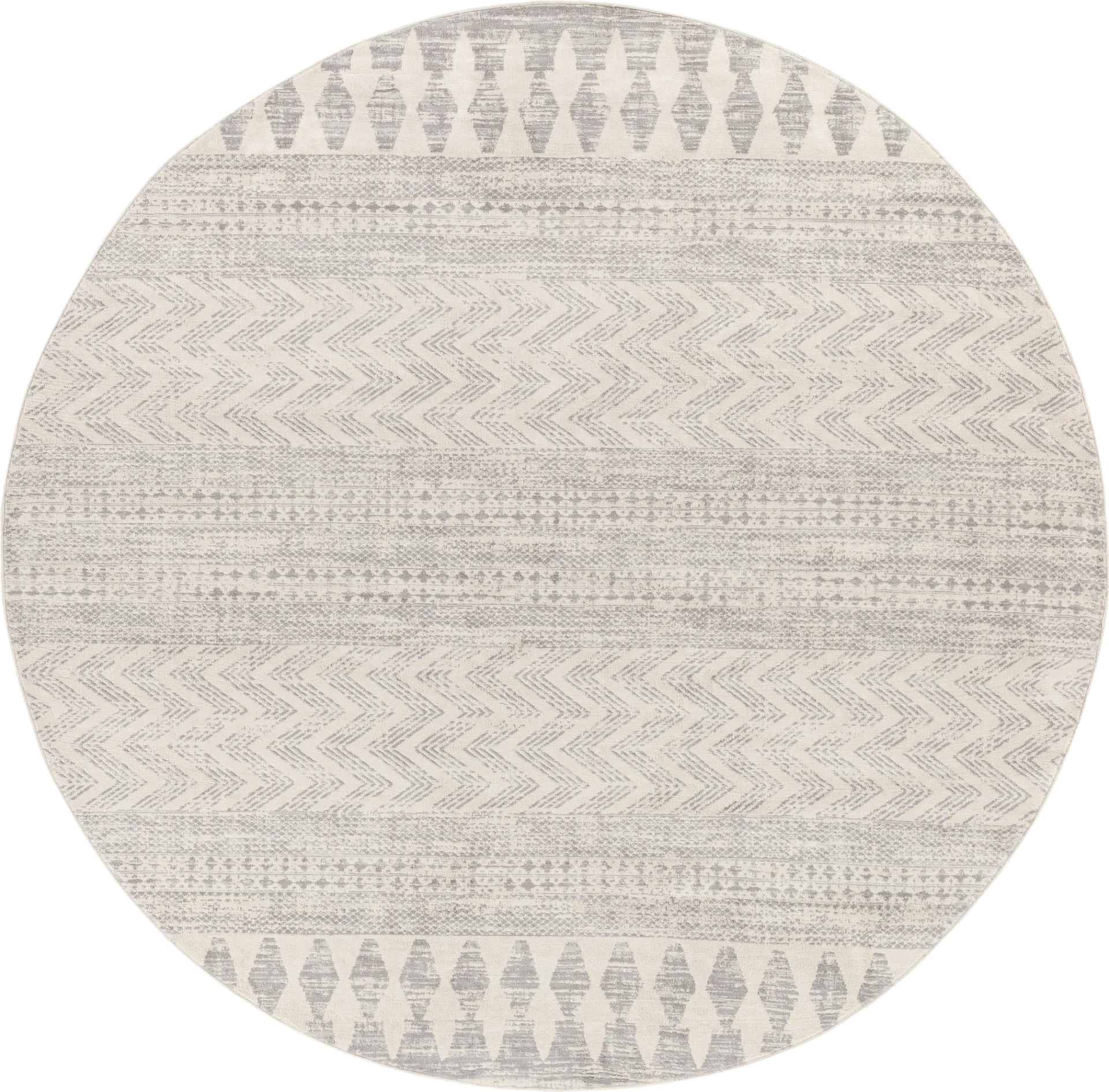 Sherbon V Off-White 7'10 Round Rug - Image 1
