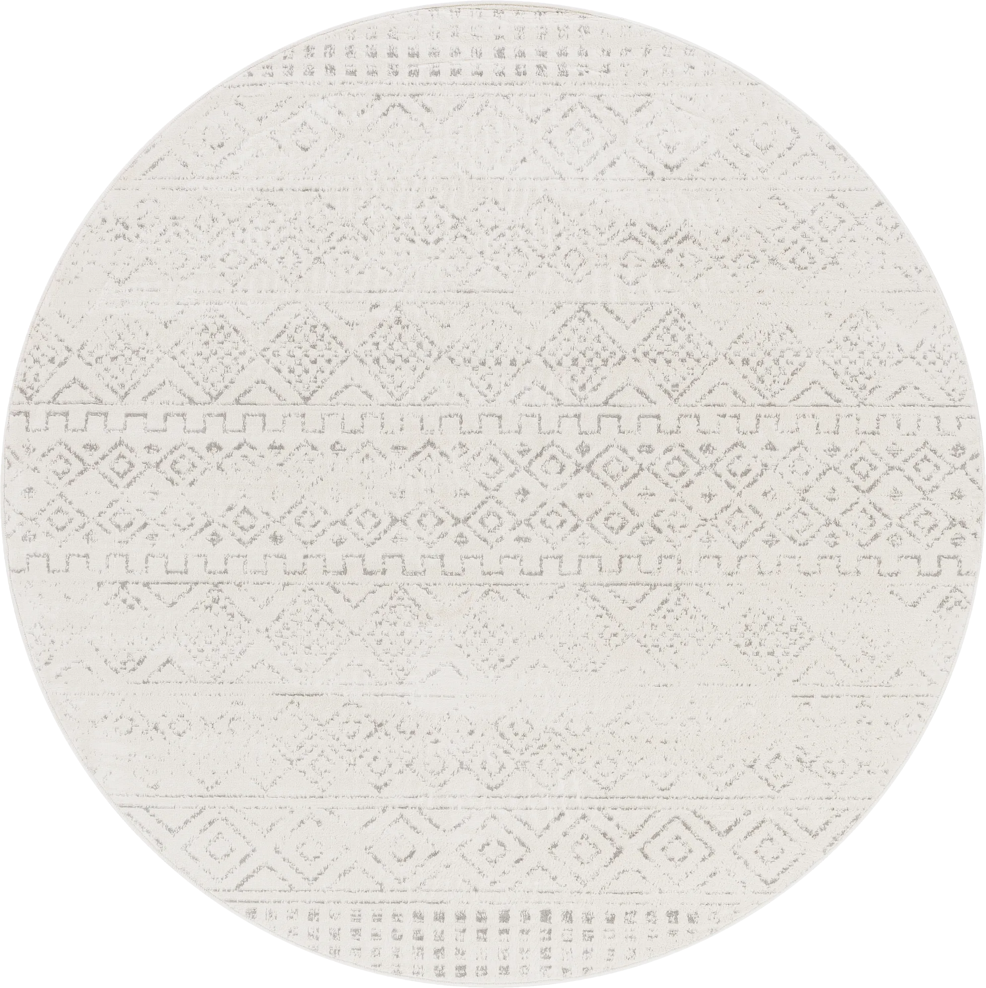 Sharease I Gray 6'7 Round Rug - Thumbnail - Image 1