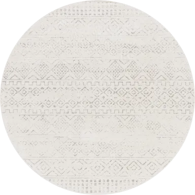 Sharease I Gray 6'7 Round Rug