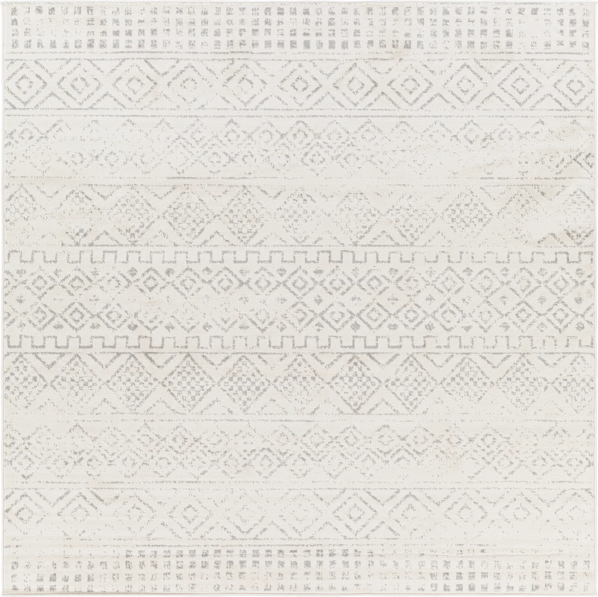 Shareease I Gray 6'7 Square Rug - Thumbnail - Image 1