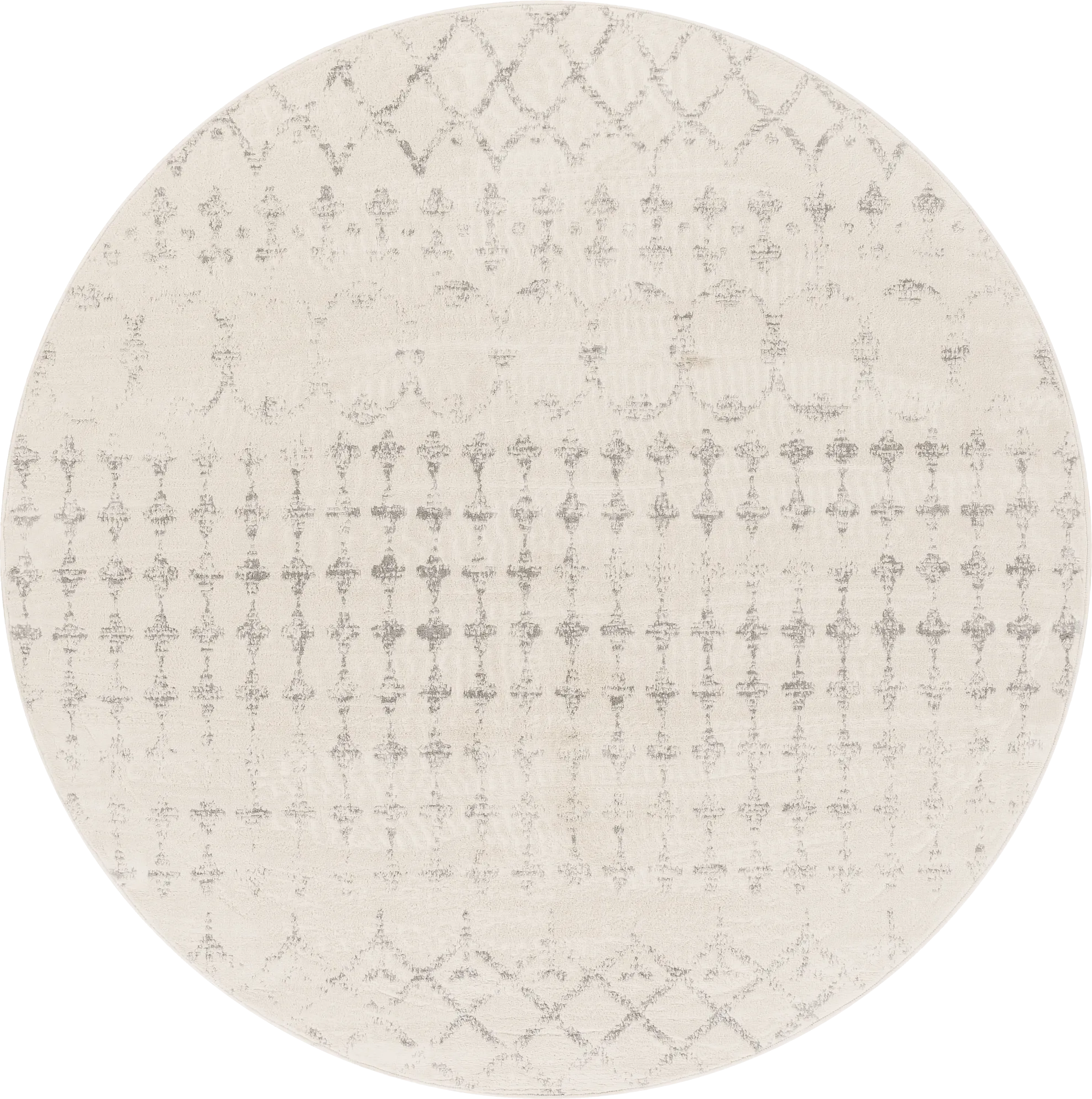 Sharease II Off-White 6'7 Round Rug - Thumbnail - Image 1