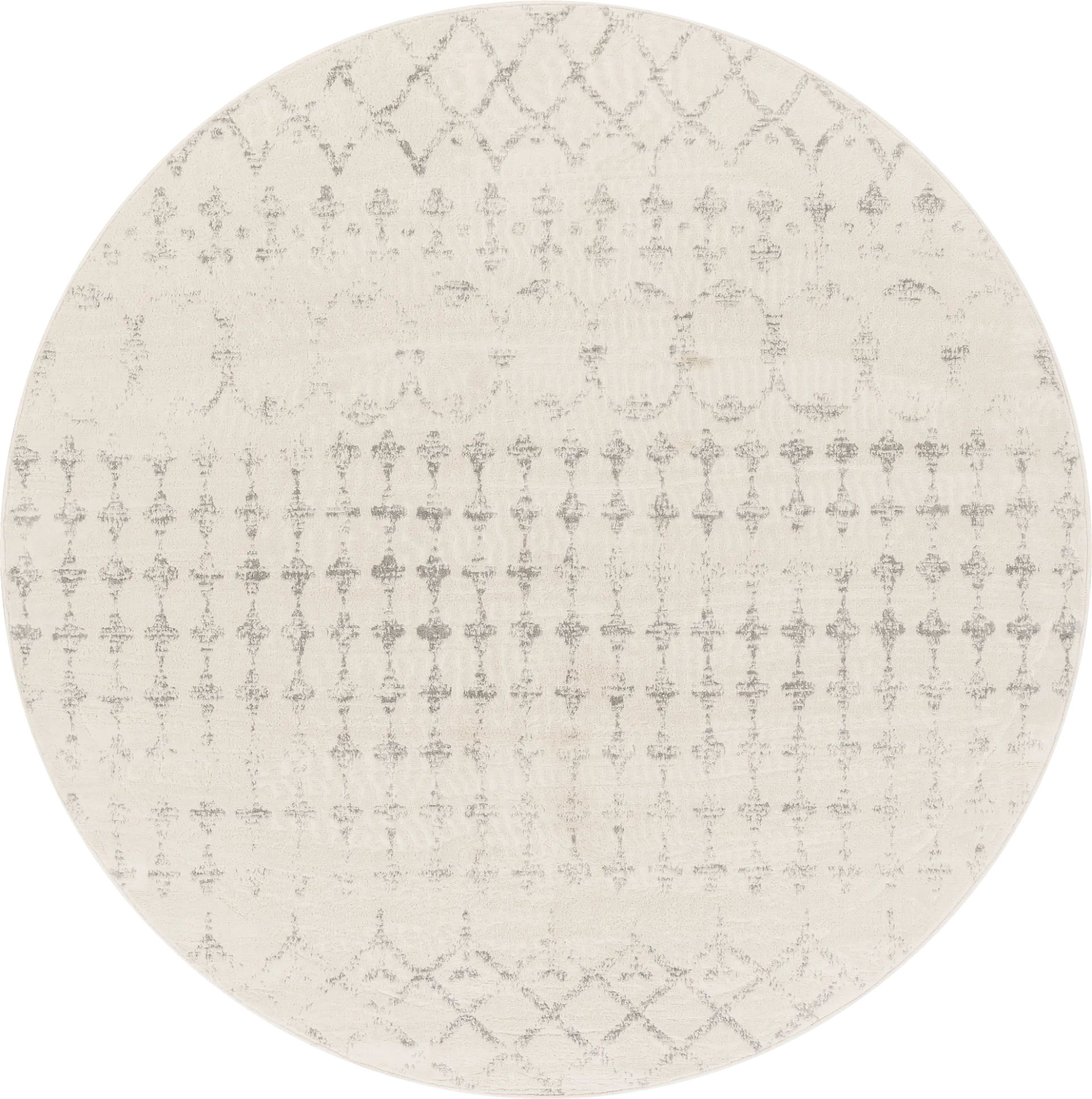 Sharease II Off-White 6'7 Round Rug - Image 1