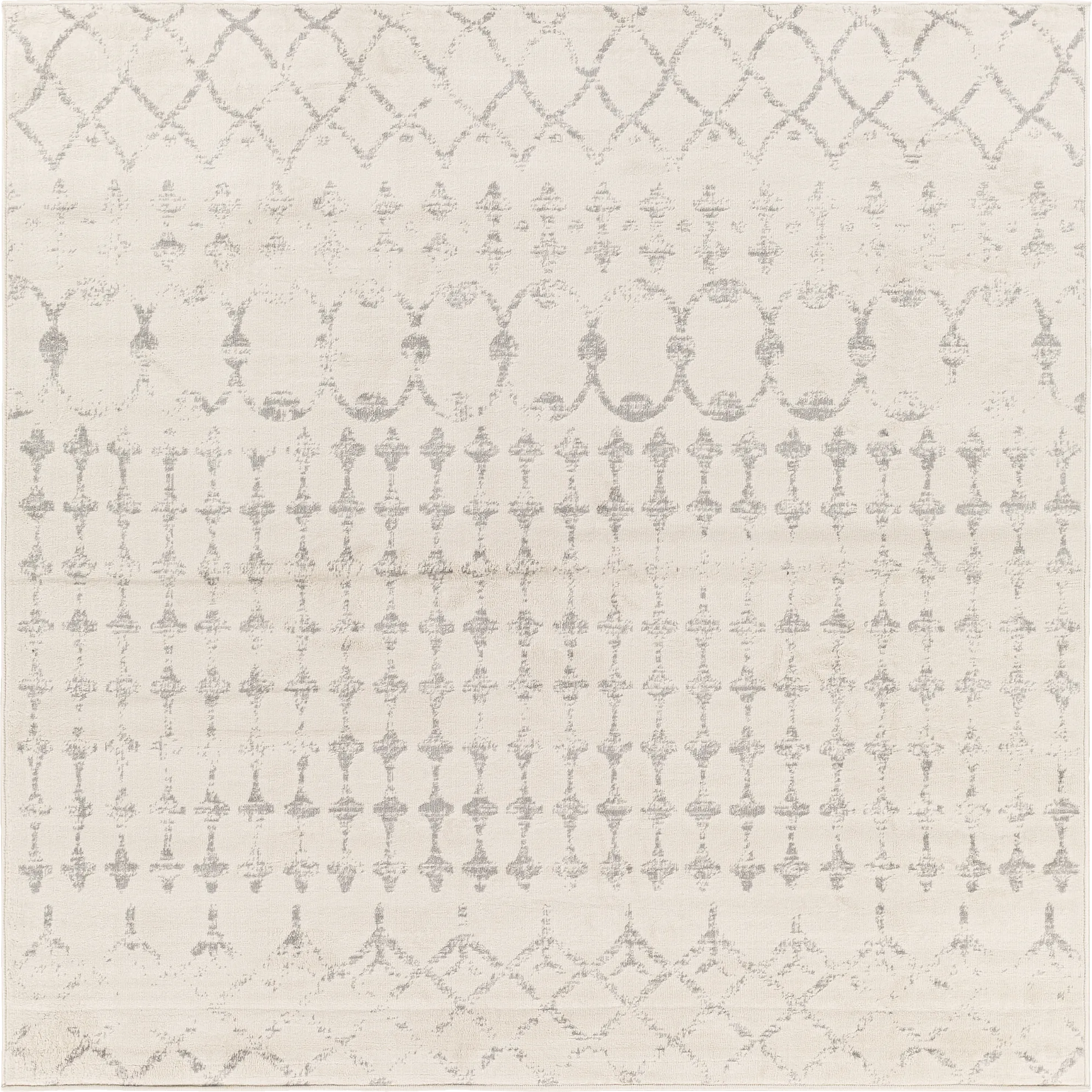 Sharease II Off-White 6'7 Square Rug - Thumbnail - Image 1