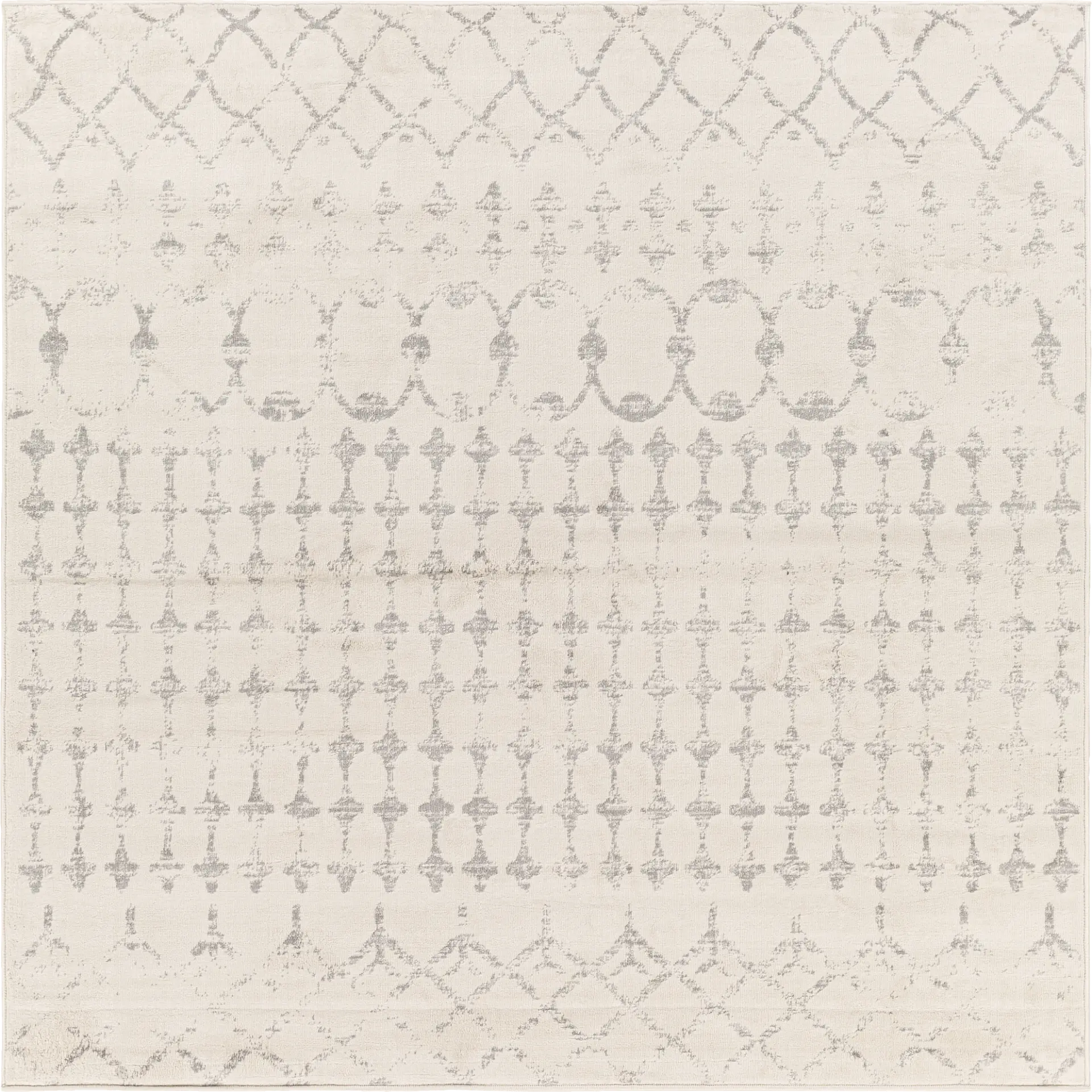 Sharease II Off-White 6'7 Square Rug