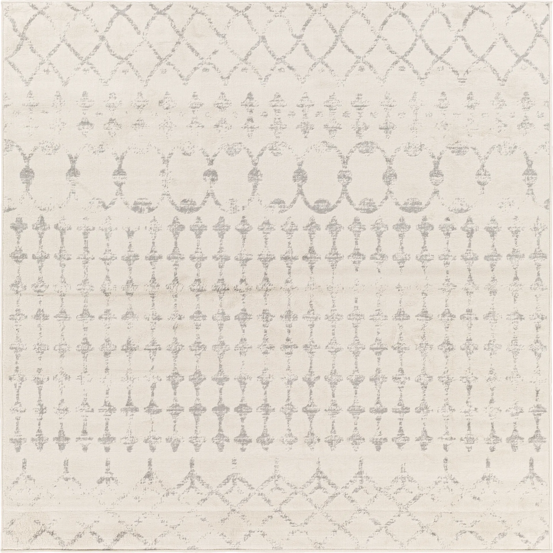 Sharease II Off-White 6'7 Square Rug - Image 1