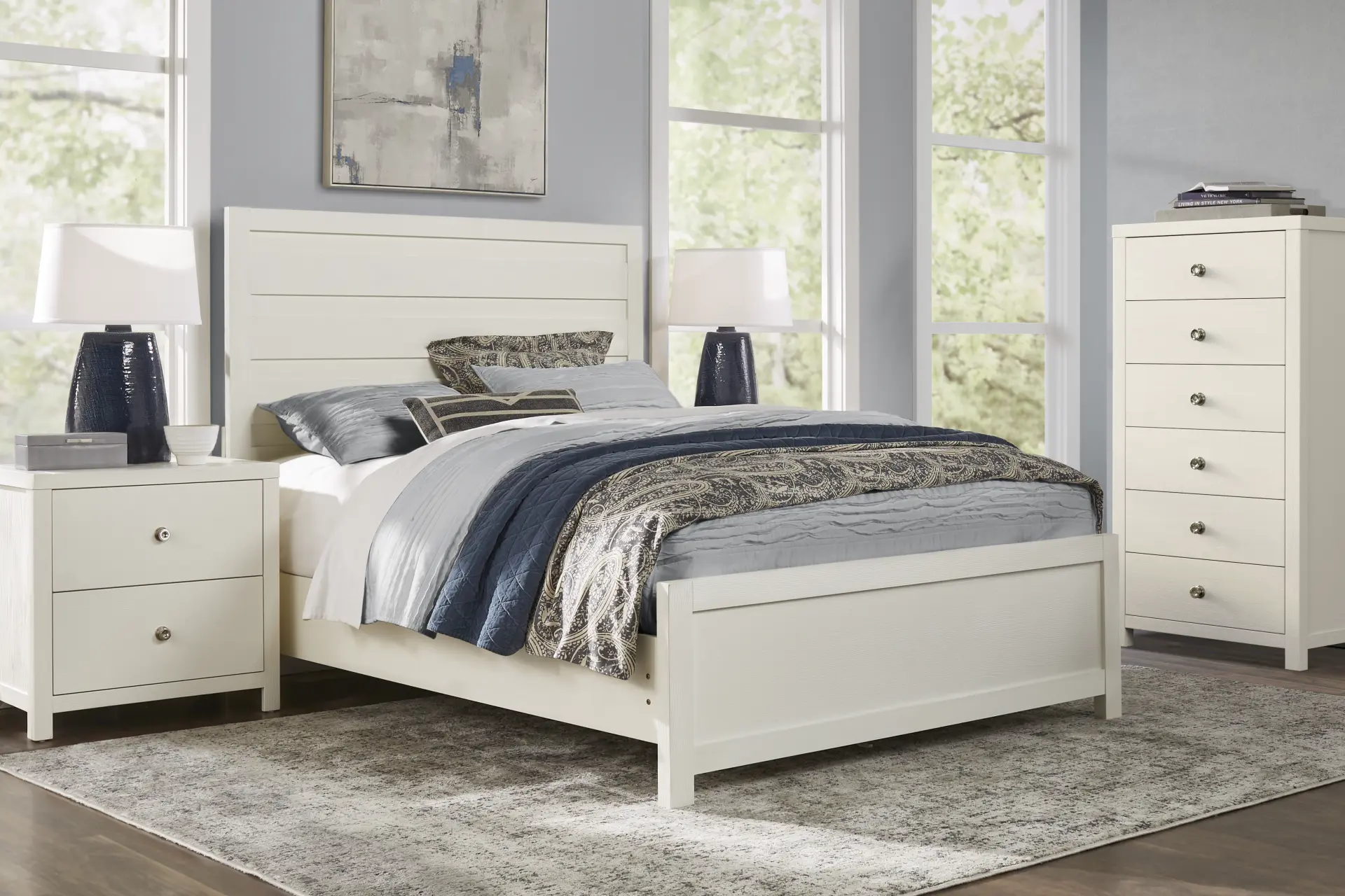 Barringer Place White 5 Pc Queen Panel Bedroom