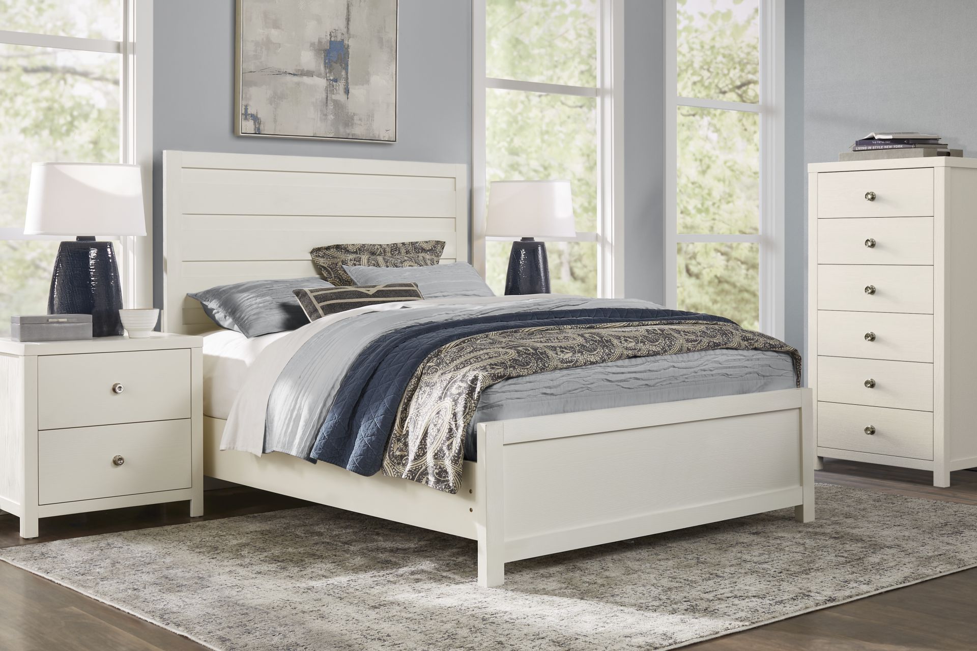 Barringer Place White 5 Pc King Panel Bedroom - Image 1