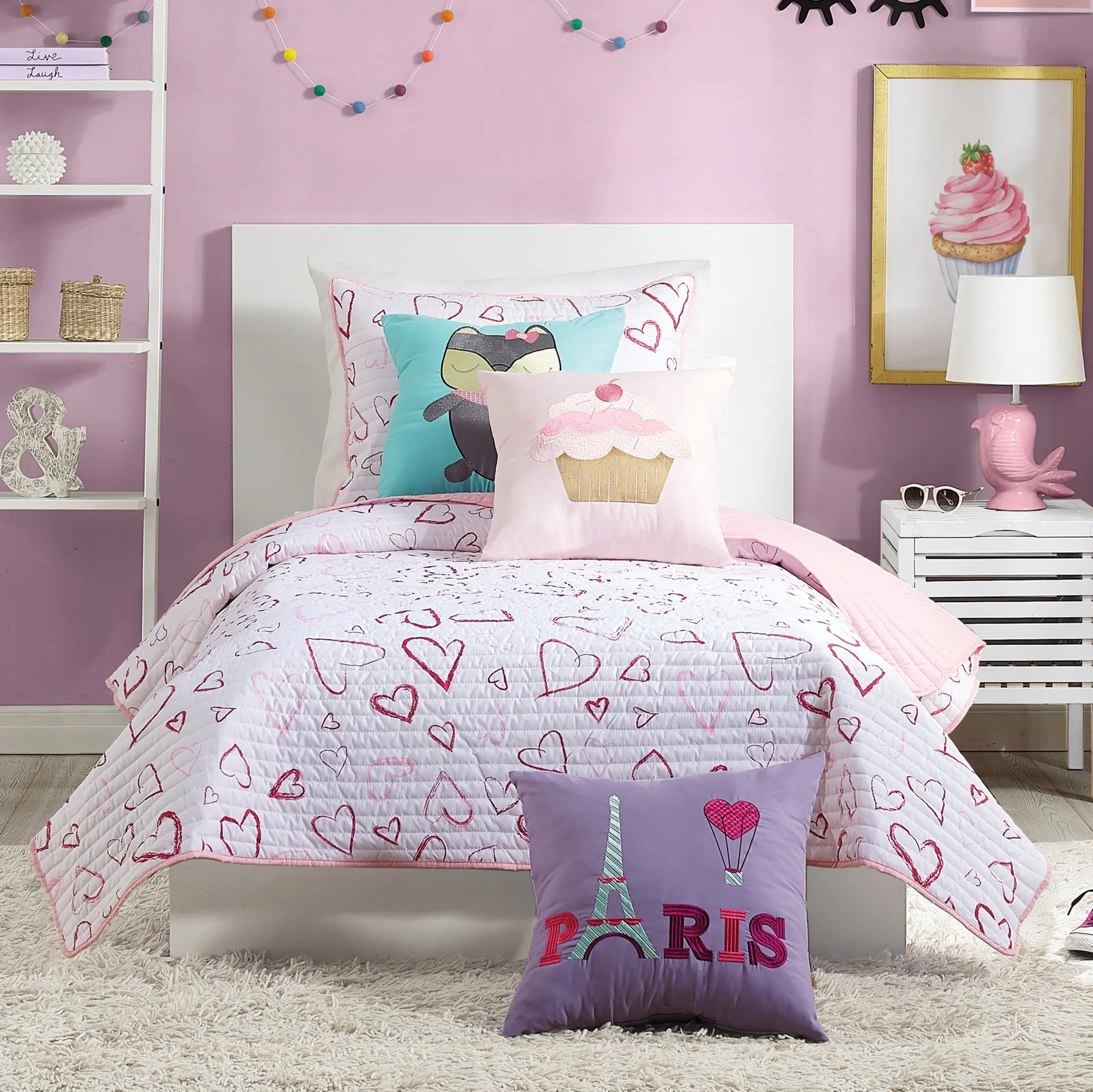 Kids Monfreya Pink Twin Quilt - Image 1