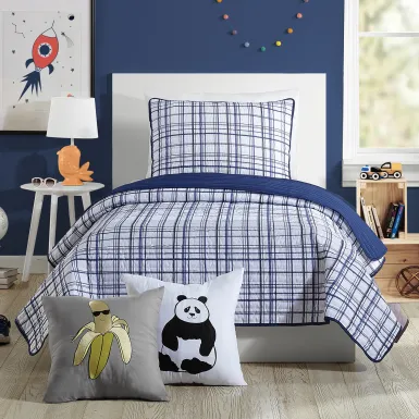 Kids Mintvale Navy Twin Quilt