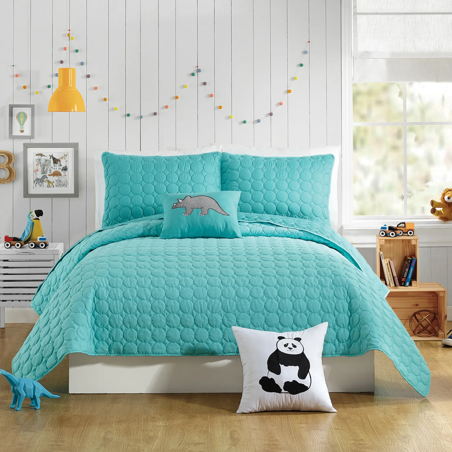Kids Milhaven Aqua Full/Queen Quilt - Image 1