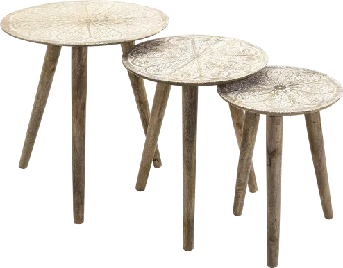 Airdrie Brown Nesting Tables, Set of 3