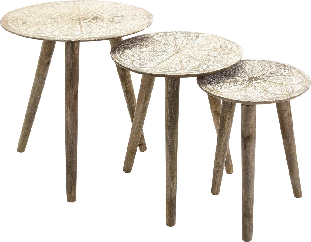 Airdrie Brown Nesting Tables, Set of 3