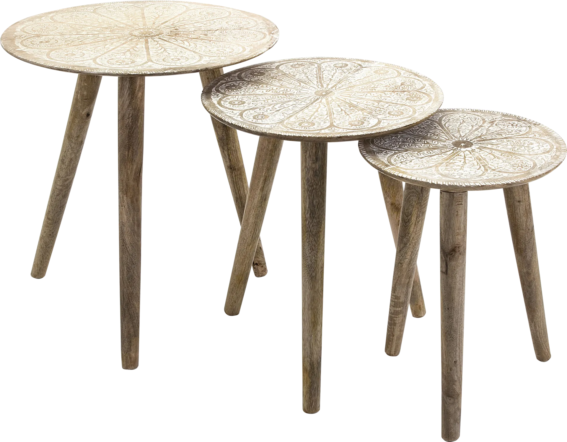 Airdrie Brown Nesting Tables, Set of 3 - Image 1